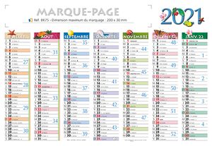 calendrier marque page 1