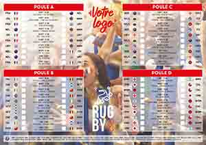 Calendrier des match de rugby publicitaire 1