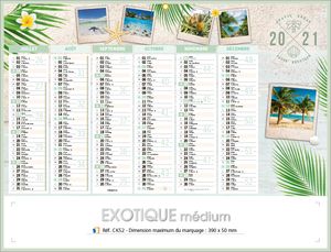 calendrier paysage exotique 1