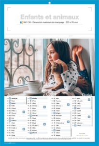 calendrier personnalisé animaux