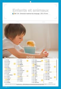 calendrier personnalisé animaux 1
