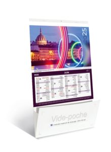 Calendrier vide poche publicitaire | Poches de France 1