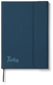 Carnet A5 papier & PU certifié GRS Baltimore personnalisable Bleu marine