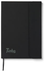 Carnet A5 papier & PU certifié GRS Baltimore personnalisable Noir