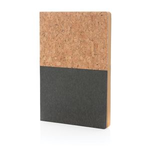 Carnet A5 personnalisable à couverture en kraft et en liège Black