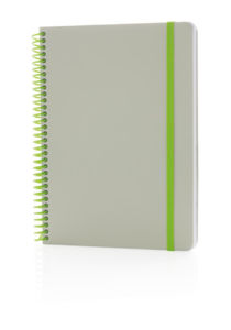 Carnet A5 publicitaire | Grey Spirale Green