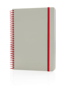 Carnet A5 publicitaire | Grey Spirale Red