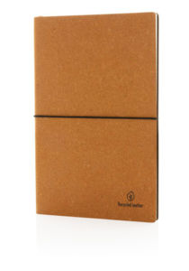 Carnet A5 publicitaire | Cuir Recy Brown