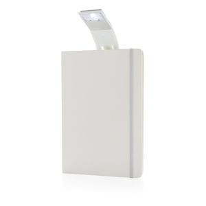 Carnet de notes A5 avec marque-page LED personnalisé | Caper Blanc