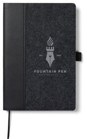 Carnet feutre recyclé GRS Albon personnalisable Noir