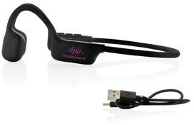 Casque audio plastique RCS Urban Vitamin Glendale personnalisé Noir