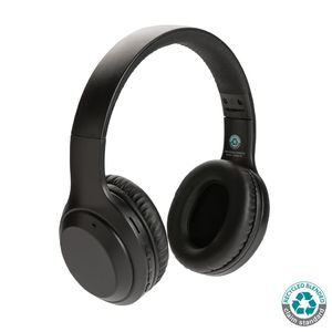 Casque audio publicitaire en plastique recyclé RCS Black