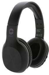 Casque sans fil JAM plastique recyclé RCS personnalisé Noir