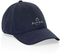 Casquette 6 panneaux recyclée AWARE™ Milo publicitaire Bleu marine