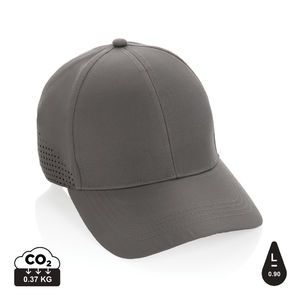 Casquette de sport 6 panneaux en rPET Impact AWARE™ | Casquette publicitaire Gris