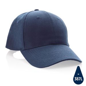 Casquette personnalisée 6 panneaux en coton recyclé 280gr Impact Navy