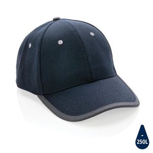 Casquette publicitaire contraste 6 panneaux coton recyclé Impact AWARE™ Navy