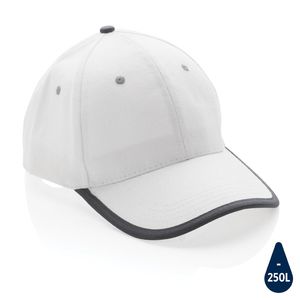 Casquette publicitaire contraste 6 panneaux coton recyclé Impact AWARE™ White