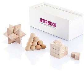 Casse-tête chinois 3 pièces personnalisable Blanc