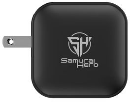 Chargeur 70W GaN plastique RCS Urban V Santa Cruz publicitaire Noir