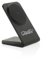 Chargeur magnétique 15W plastique recyclé RCS VoltPerch publicitaire Noir