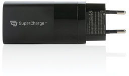 Chargeur mural USB 3 ports PD Philips 65W publicitaire Noir