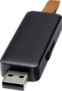 Clé USB 4 Go lumineuse à personnaliser|Gleam Noir