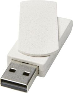 Clé USB 4 Go publicitaire en paille de blé|Rotate Beige