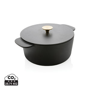 Cocotte en fonte Ukiyo 26 cm publicitaire Noir