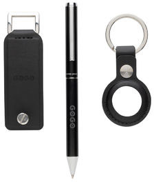 Coffret cadeau 3 pcs PU recyclé RCS Swiss Peak Tula personnalisable Noir