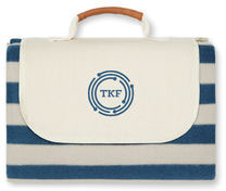 Couverture pique-nique rPET GRS Alba publicitaire Bleu marine