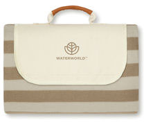 Couverture pique-nique rPET GRS Alba publicitaire Marron