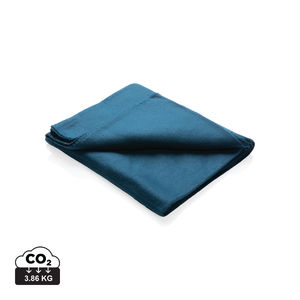 Couverture/Plaid polaire dans une pochette | Plaid publicitaire Bleu marine