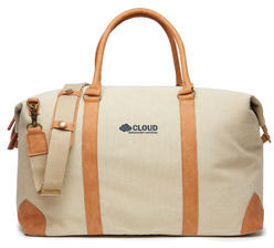 Duffle bag toile recyclée RCS Bosler publicitaire Beige