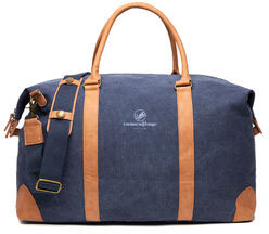 Duffle bag toile recyclée RCS Bosler publicitaire Bleu marine