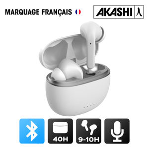 Earbuds premium sans fil publicitaire | Meiyo Blanc