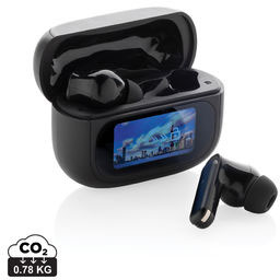 Écouteurs ANC RCS écran tactile Airtune publicitaires Noir
