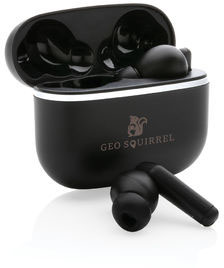 Écouteurs TWS 2.0 Swiss Peak RCS personnalisables Noir