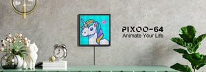 Ecran déco pixel art publicitaire | Pixoo 64 Noir