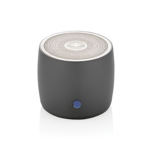 Enceinte 3W aluminium recyclé RCS Swiss peak | Enceinte publicitaire Gris