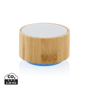 Enceinte en bambou 3W publicitaire Blanc