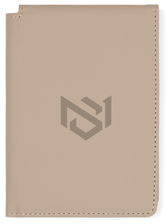 Étui passeport anti-RFID PU recyclé RCS personnalisable Beige chiné