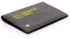 Étui passeport anti-RFID publicitaire Noir