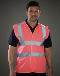 Gilet de sécurité personnalisable | Fluo 2 Color Pink