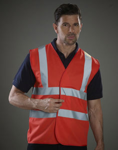 Gilet de sécurité personnalisable | Fluo 2 Color Red