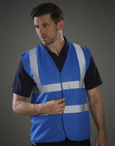 Gilet de sécurité personnalisable | Fluo 2 Color Royal Blue