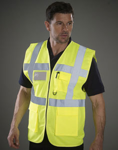 Gilet de sécurité publicitaire | Fluo Executive Fluo Yellow