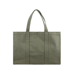 Grand tote bag en toile recyclée AWARE™ Hilo | Sac shopping publicitaire Vert