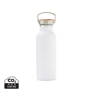 Grande bouteille thermos 500ml Miles | Bouteille publicitaire Blanc