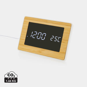 Horloge LED publicitaire | Utah Marron